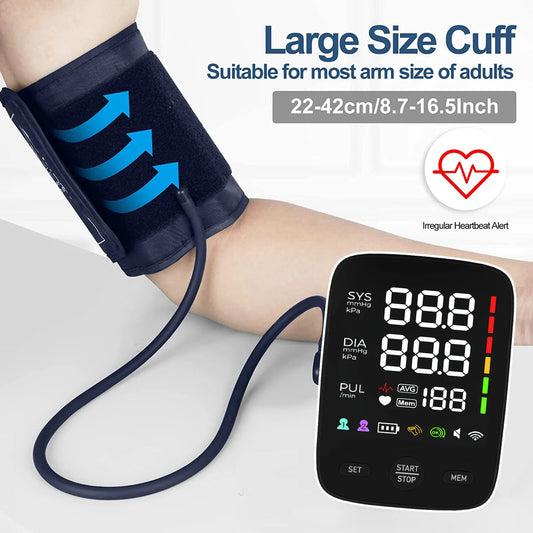 Automatic Upper Arm Blood Pressure Monitor with LED Display