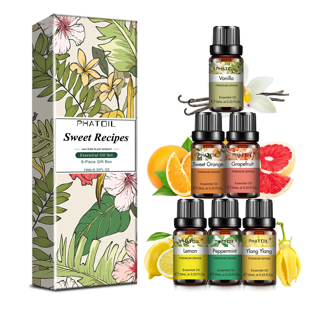 6pcs Essential Oils Set 10ml for Aromatherapy Diffuser