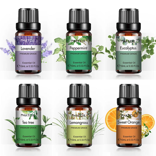 6pcs Essential Oils Set 10ml for Aromatherapy Diffuser