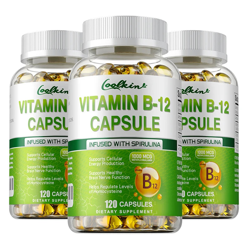 Vitamin B12 Methylcobalamin Energy Brain Mood Support Capsules