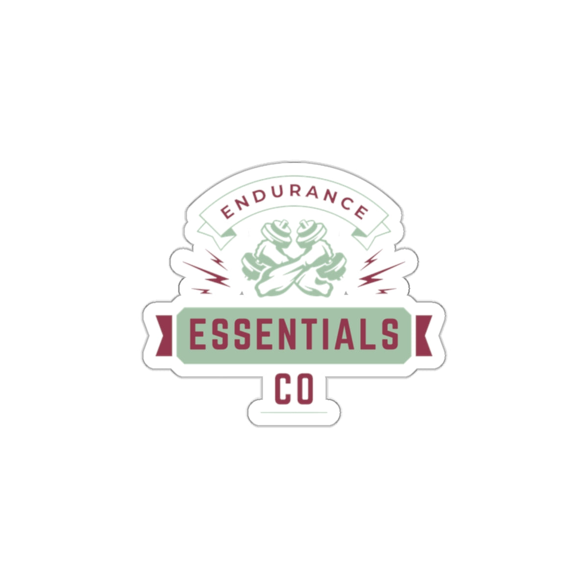 Endurance Essentials Co. Die-Cut Sticker — Vintage Fitness Logo Sticker