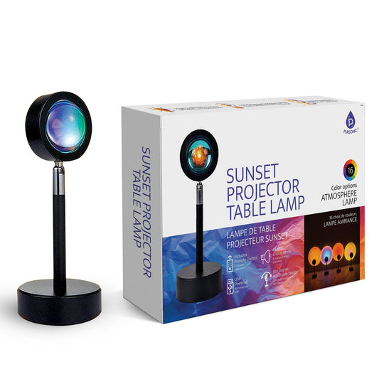 Home Wellness Bundle – True HEPA Air Purifier, Sunset Projector Lamp & 6-Pack Essential Oils