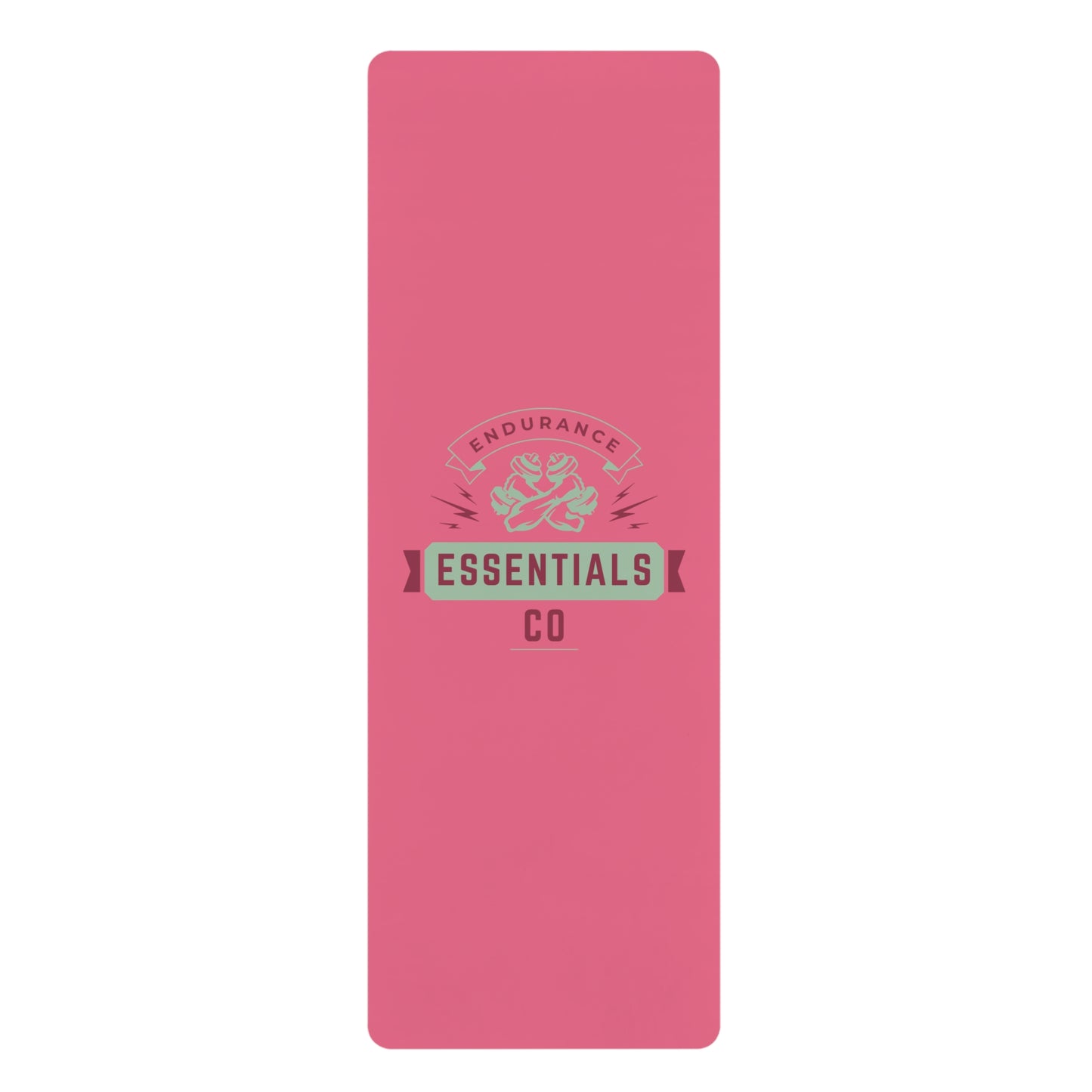 Essentials Co Pink Rubber Yoga Mat — Non-Slip Eco Workout & Pilates Mat