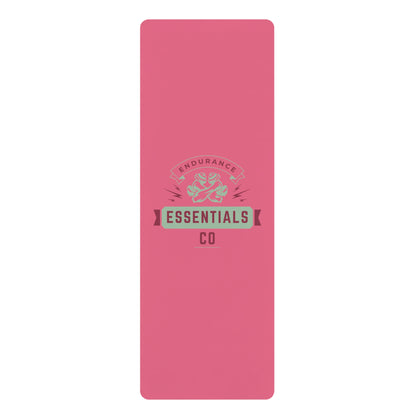 Essentials Co Pink Rubber Yoga Mat — Non-Slip Eco Workout & Pilates Mat