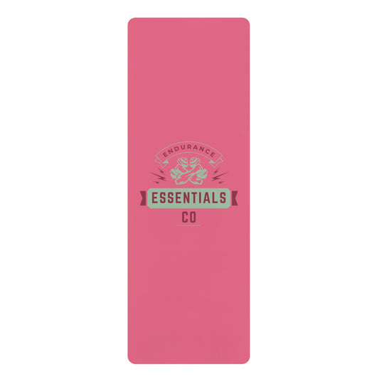 Essentials Co Pink Rubber Yoga Mat — Non-Slip Eco Workout & Pilates Mat