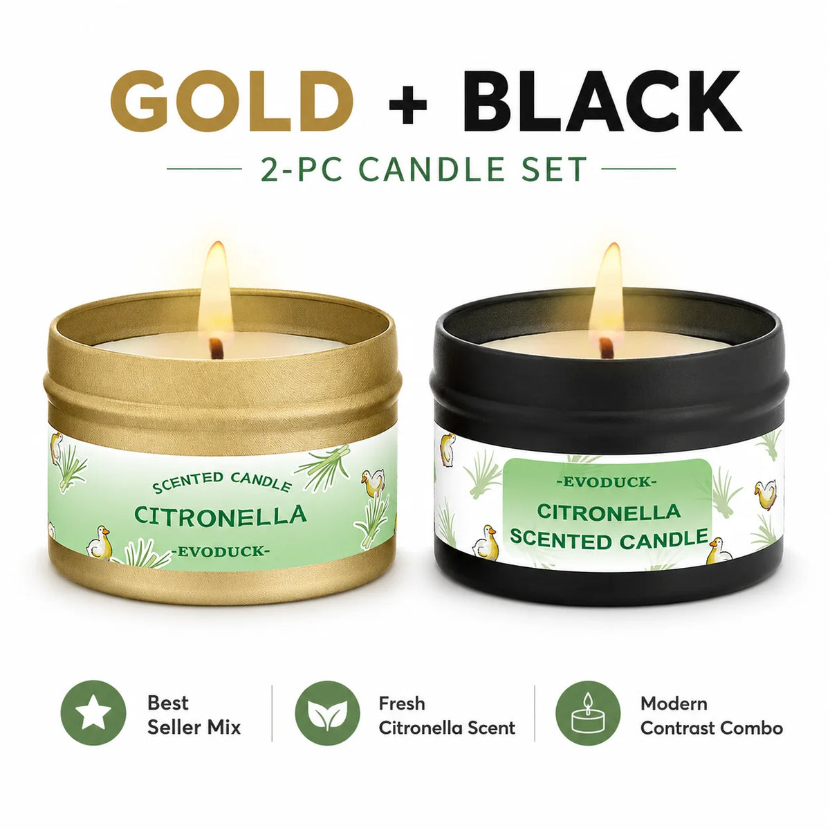 Citronella Outdoor Candle Fresh Lemongrass Patio Garden Decor