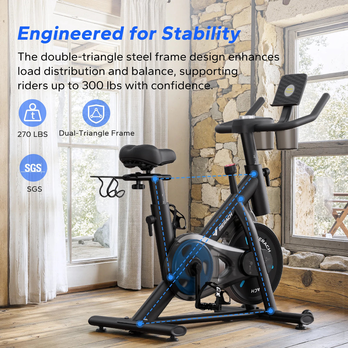 Magnetic Exercise Bike Indoor Cycling Fitness Trainer