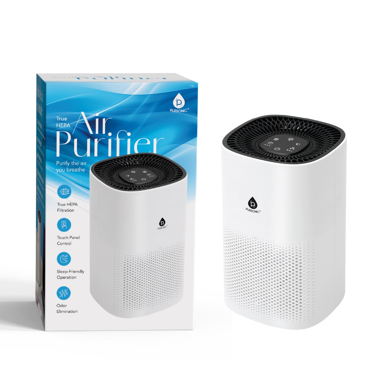Home Wellness Bundle – True HEPA Air Purifier, Sunset Projector Lamp & 6-Pack Essential Oils