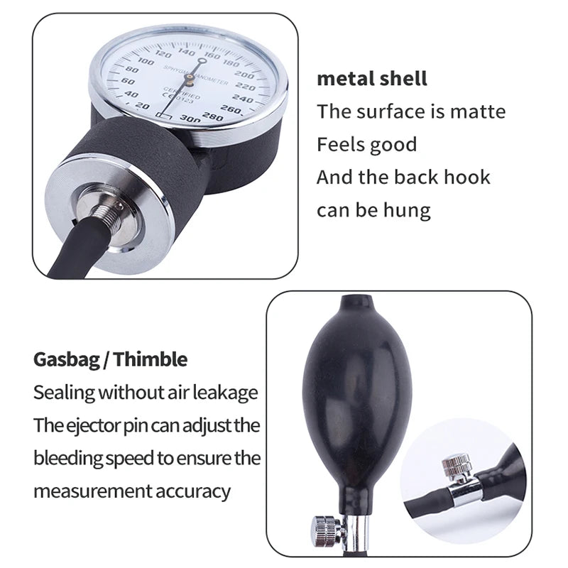 Manual Arm Blood Pressure Monitor with Stethoscope Cuff Kit