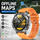 GPS Offline Map AMOLED Waterproof Sports Smartwatch Fitness Tracker