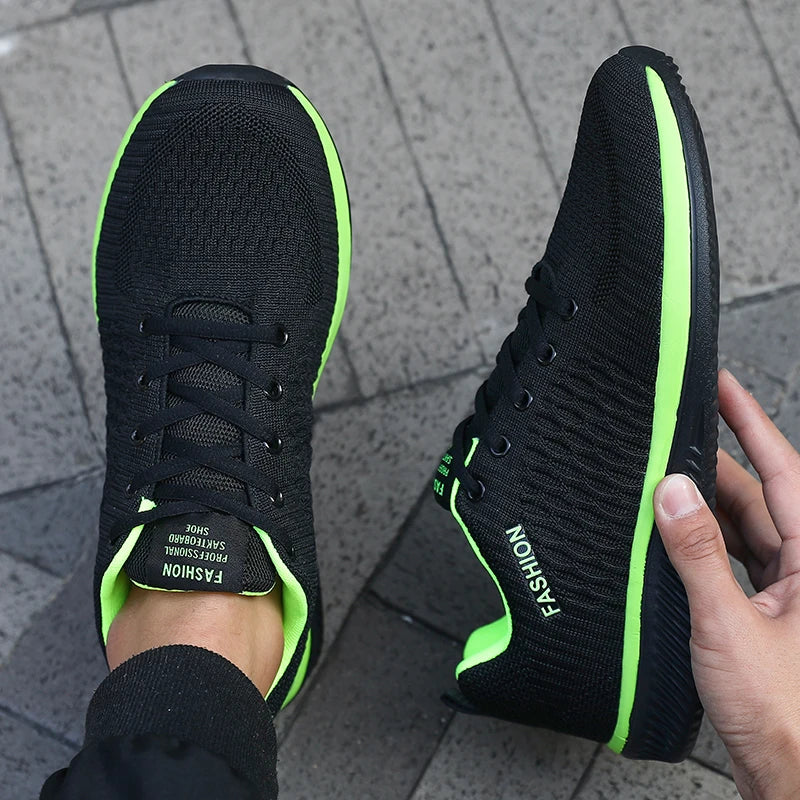 Men's Mesh Running Sneakers Lightweight Breathable Gym Shoes