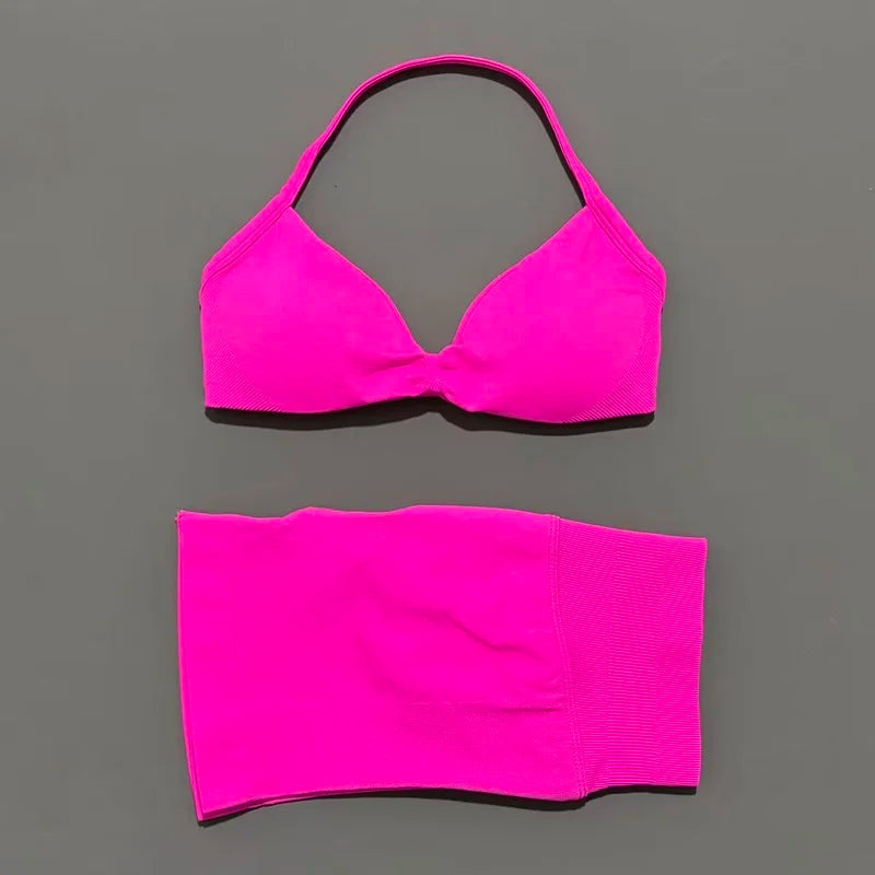 Women's 2-Piece Sports Bra and Shorts Activewear Set