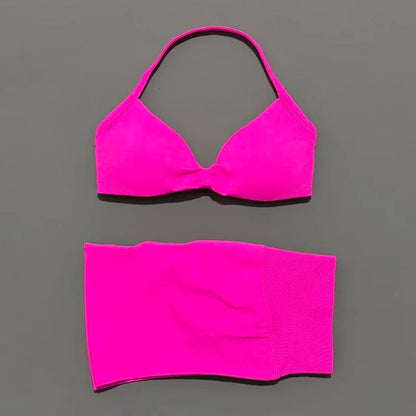 Women's 2-Piece Sports Bra and Shorts Activewear Set