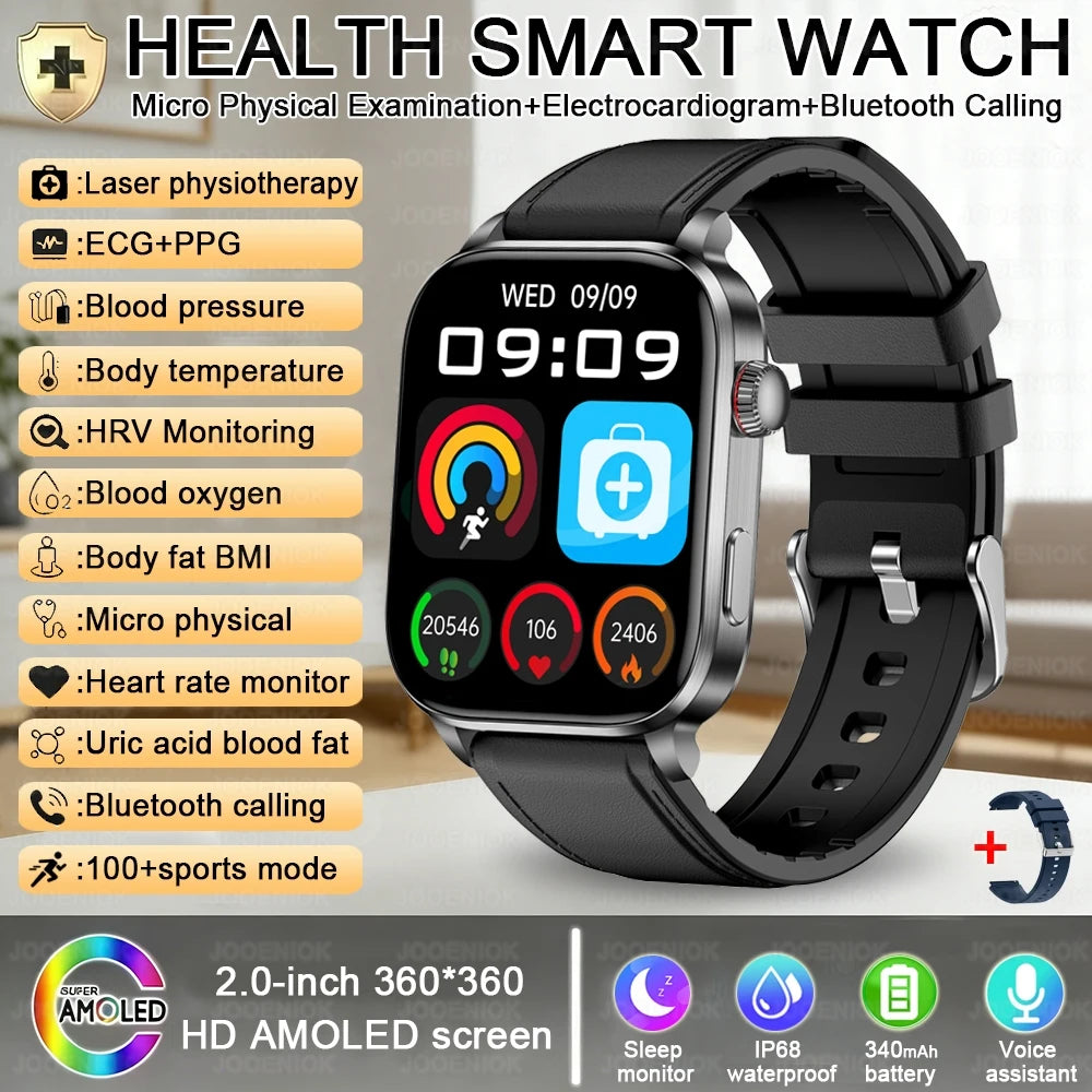 Smart Health Bluetooth Calling Sports Watch with AMOLED Display