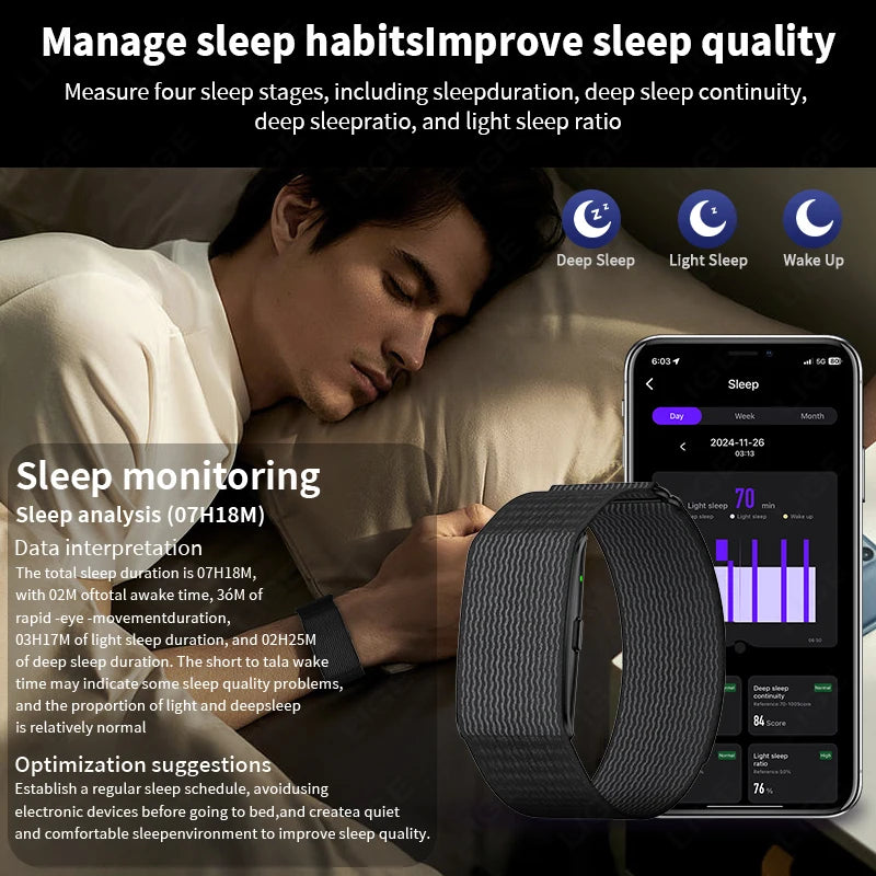 AI Health Smart Watch Fitness Tracker Sport Bracelet Monitor