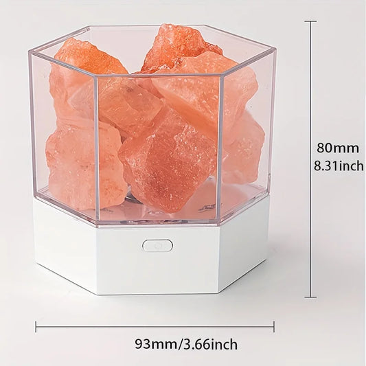 LED Himalayan Crystal Salt Lamp USB Night Light Decor