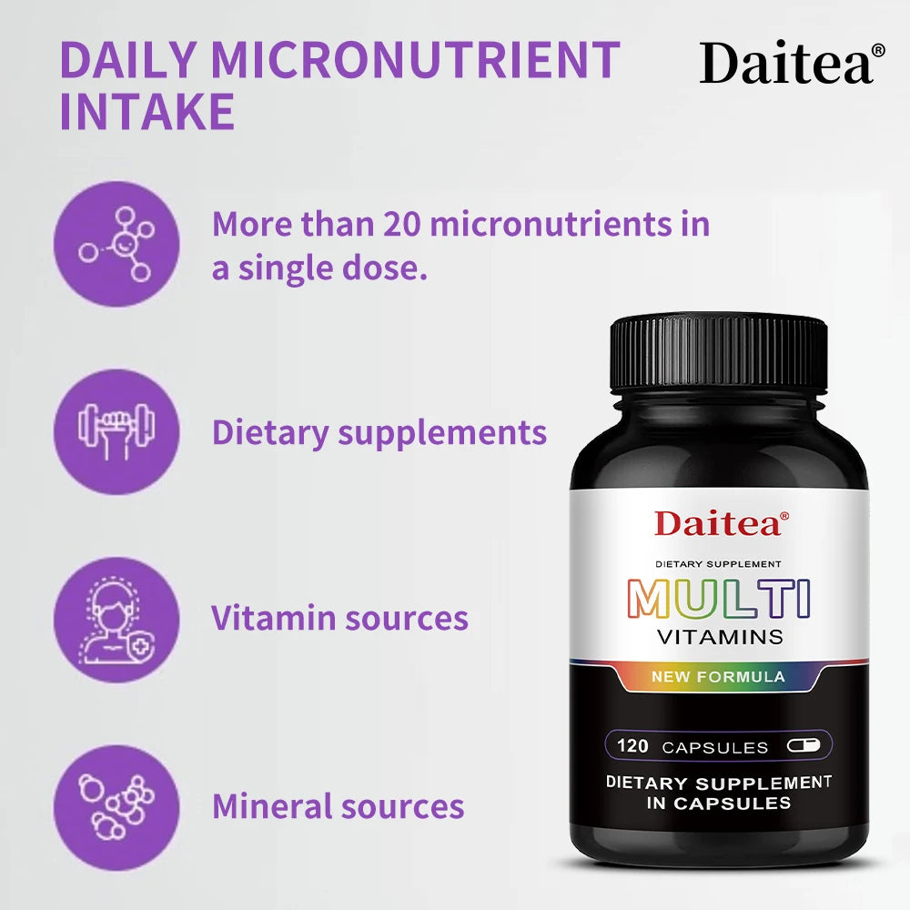 Multivitamin Mineral Energy Muscle Immune Support Capsules 120ct