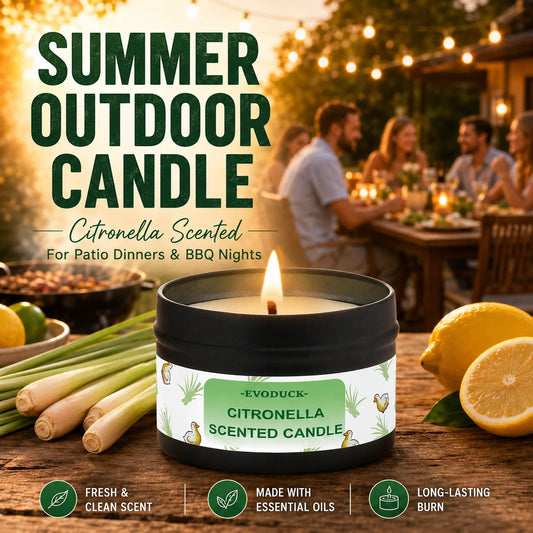 Citronella Outdoor Candle Fresh Lemongrass Patio Garden Decor