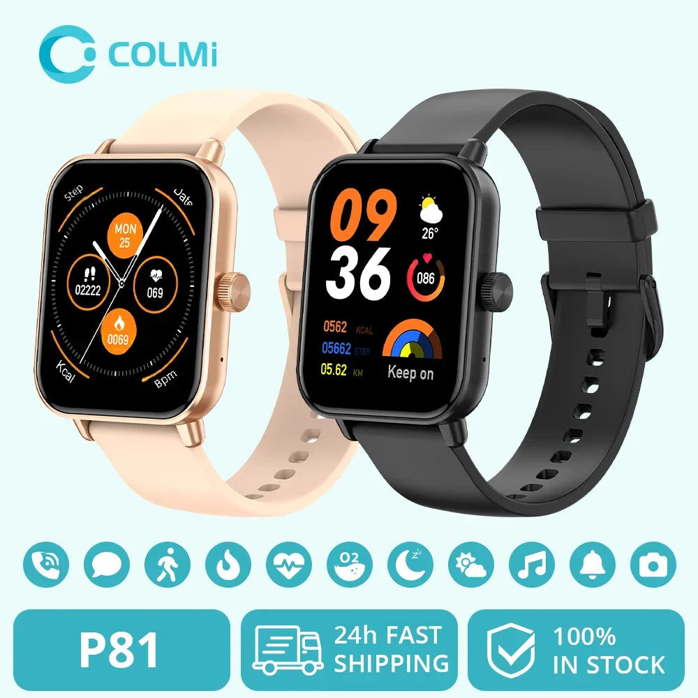 COLMI P81 Smart Watch with Voice Calling – 1.9" HD Display & Health Monitor