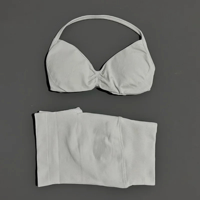 Women's 2-Piece Sports Bra and Shorts Activewear Set