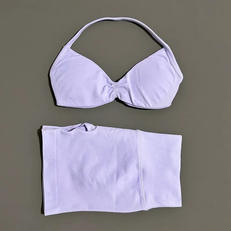 Women's 2-Piece Sports Bra and Shorts Activewear Set