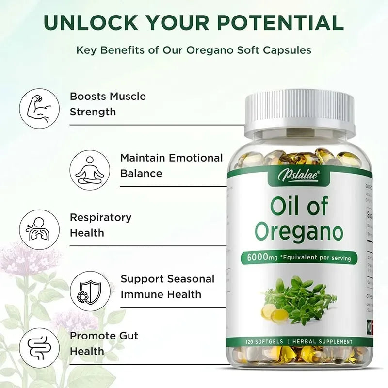 Oil of Oregano Capsules Digestive Immune Support Herbal