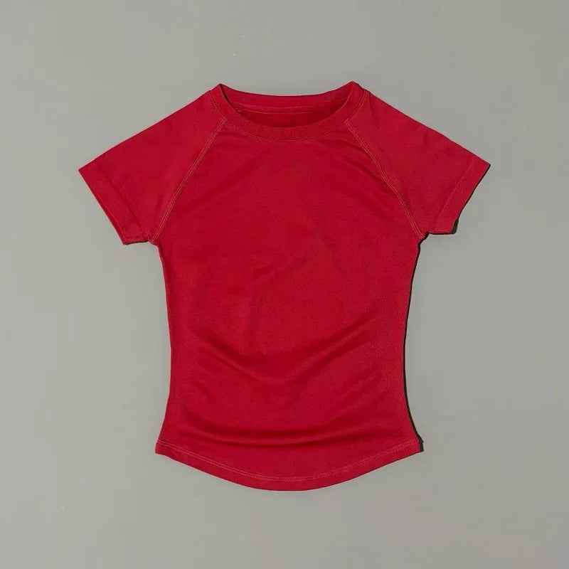 Women's Quick Dry Breathable Short Sleeve Sports T-Shirt