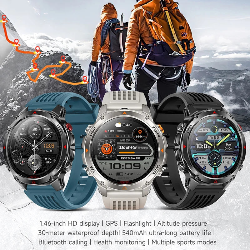 GPS Navigation AMOLED Smartwatch Bluetooth Call Sports Watch