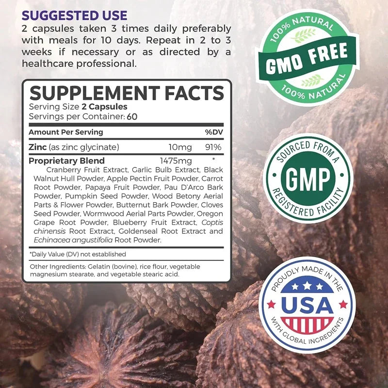 Intestinal Cleanse Detox Colon Liver Support Capsules Formula