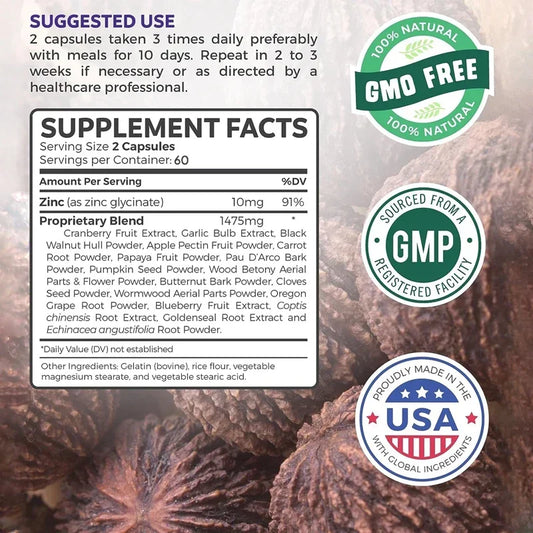 Intestinal Cleanse Detox Colon Liver Support Capsules Formula