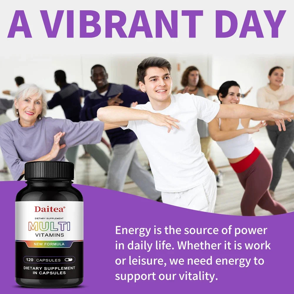 Multivitamin Mineral Energy Muscle Immune Support Capsules 120ct