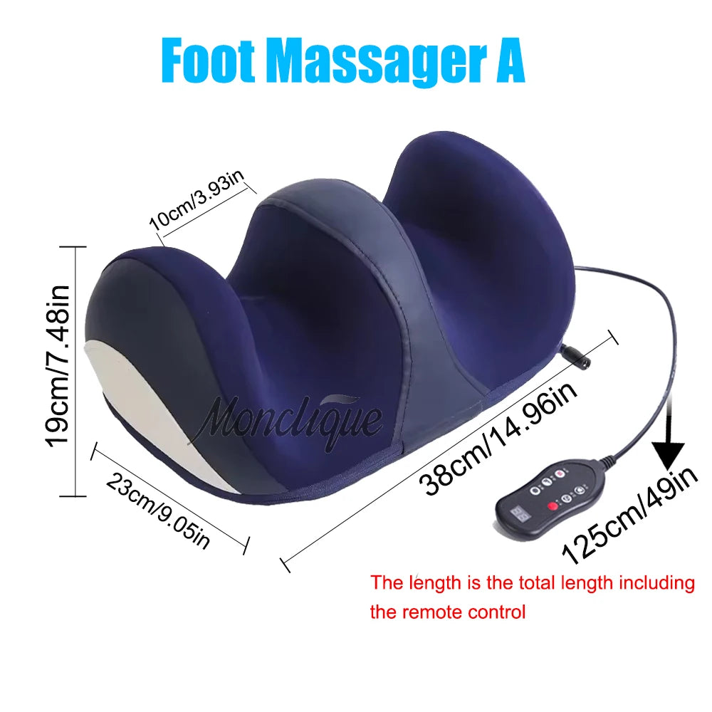 Extra Large Electric Foot Massager with Heat Shiatsu Therapy