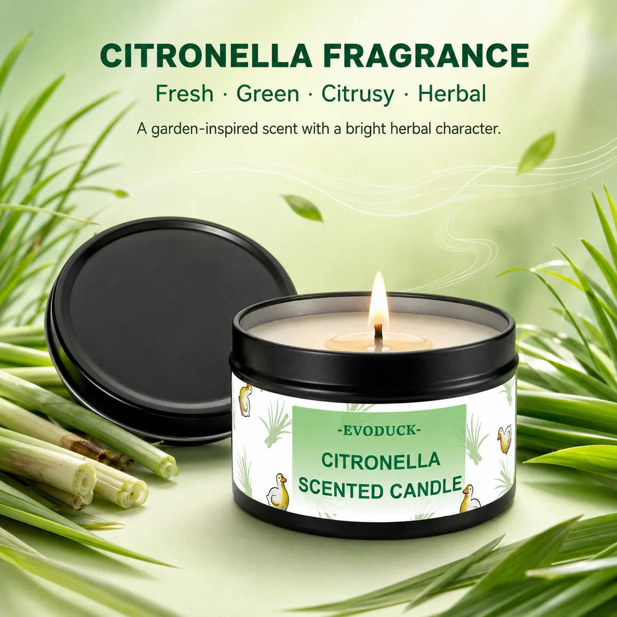 Citronella Outdoor Candle Fresh Lemongrass Patio Garden Decor