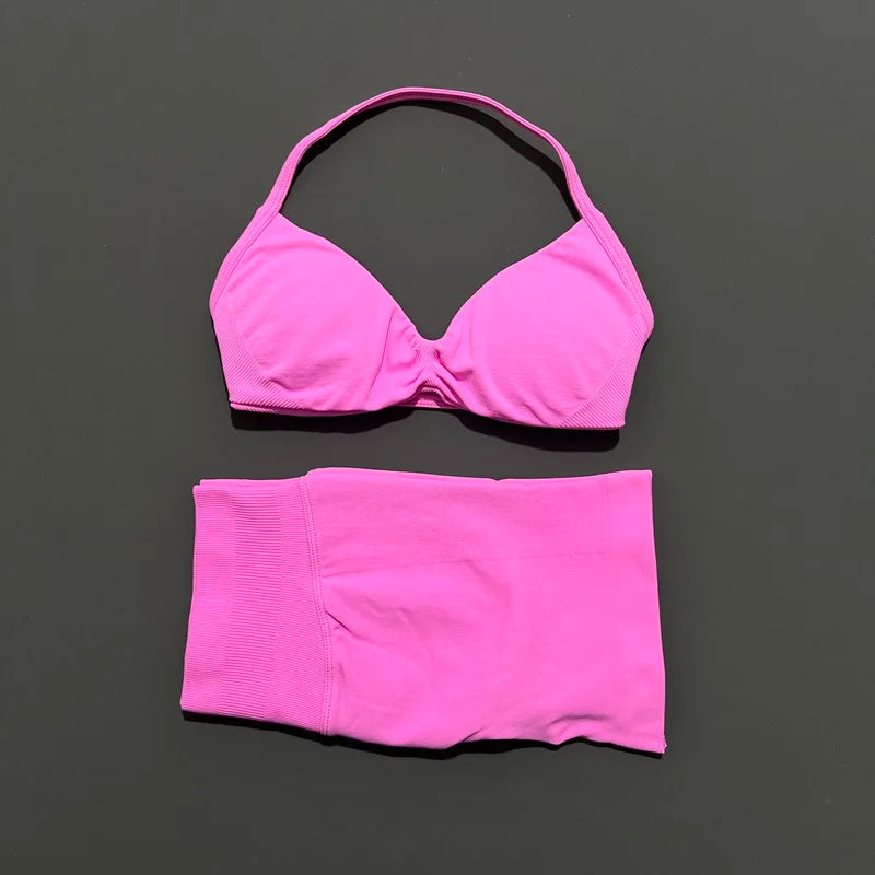 Women's 2-Piece Sports Bra and Shorts Activewear Set