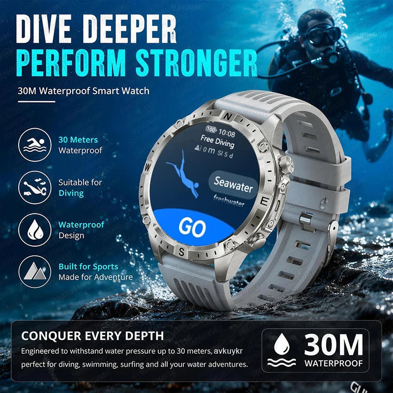 GPS Offline Map AMOLED Waterproof Sports Smartwatch Fitness Tracker