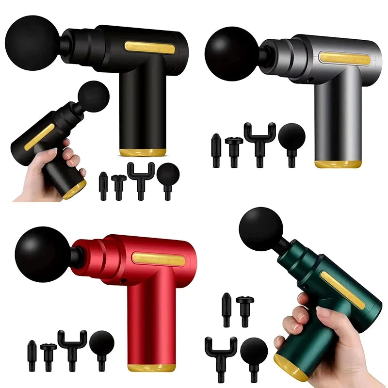 Portable Handheld Massage Gun USB Rechargeable Deep Tissue Massager