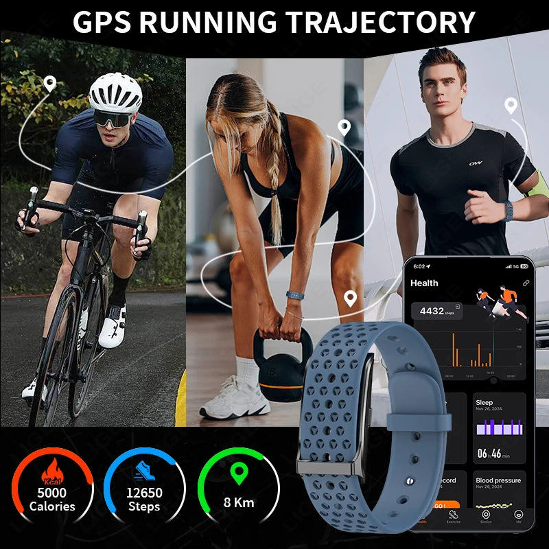 Screenless Smart Bracelet Heart Rate Fitness Activity Tracker Watch