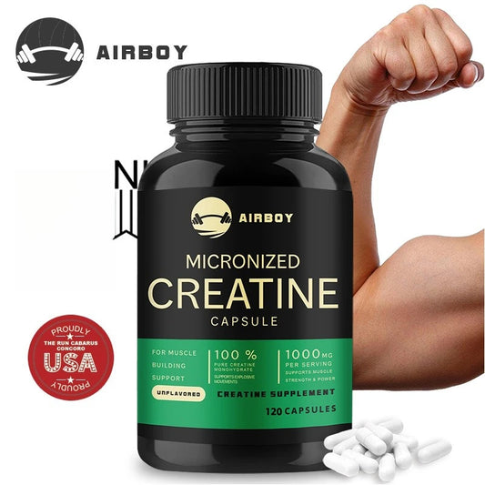 Creatine Monohydrate Capsules Strength Muscle Performance Support
