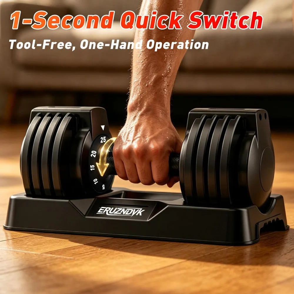 Adjustable Dumbbell Set Pair 5-in-1 Home Gym Weights