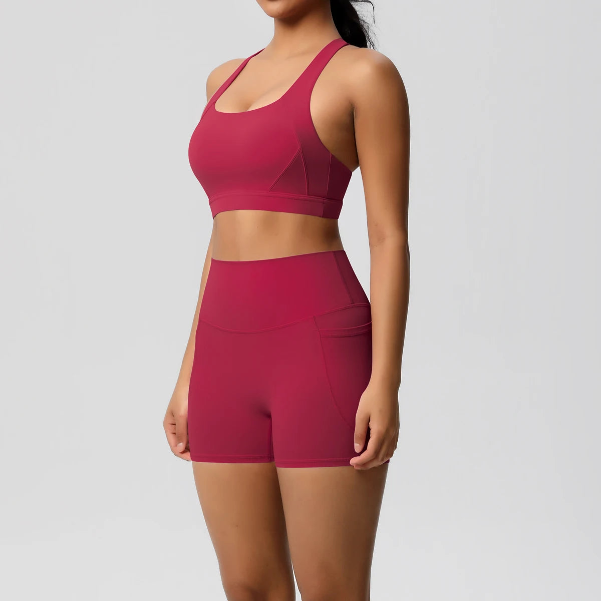 Women's 2-Piece Pocket Yoga Activewear Set with Leggings