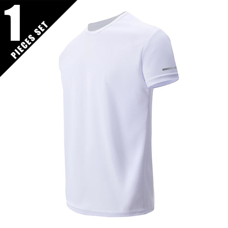 Men's Quick Dry Short Sleeve Sports T-Shirt Multipack