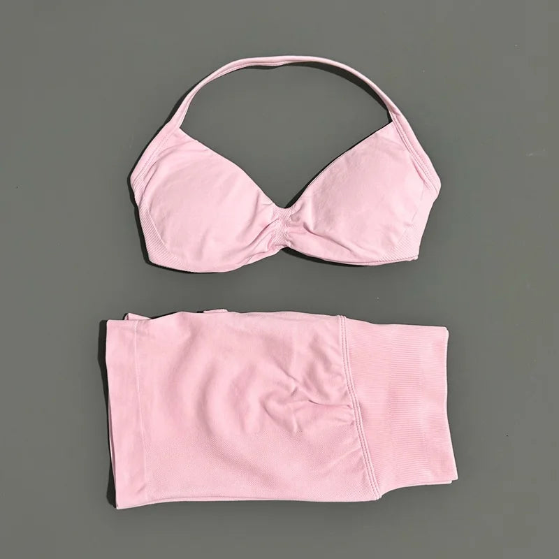Women's 2-Piece Sports Bra and Shorts Activewear Set