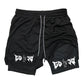 Men's 2-in-1 Compression Running Shorts with Phone Pocket
