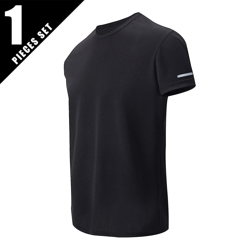 Men's Quick Dry Short Sleeve Sports T-Shirt Multipack