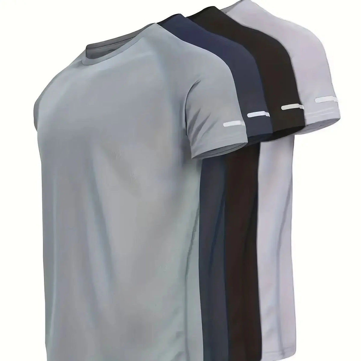 Men's Quick Dry Short Sleeve Sports T-Shirt Multipack