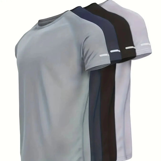 Men's Quick Dry Short Sleeve Sports T-Shirt Multipack