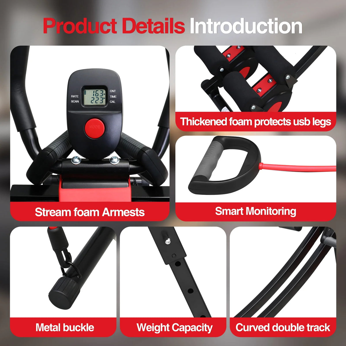 Foldable AB Machine Core Trainer Home Fitness Equipment