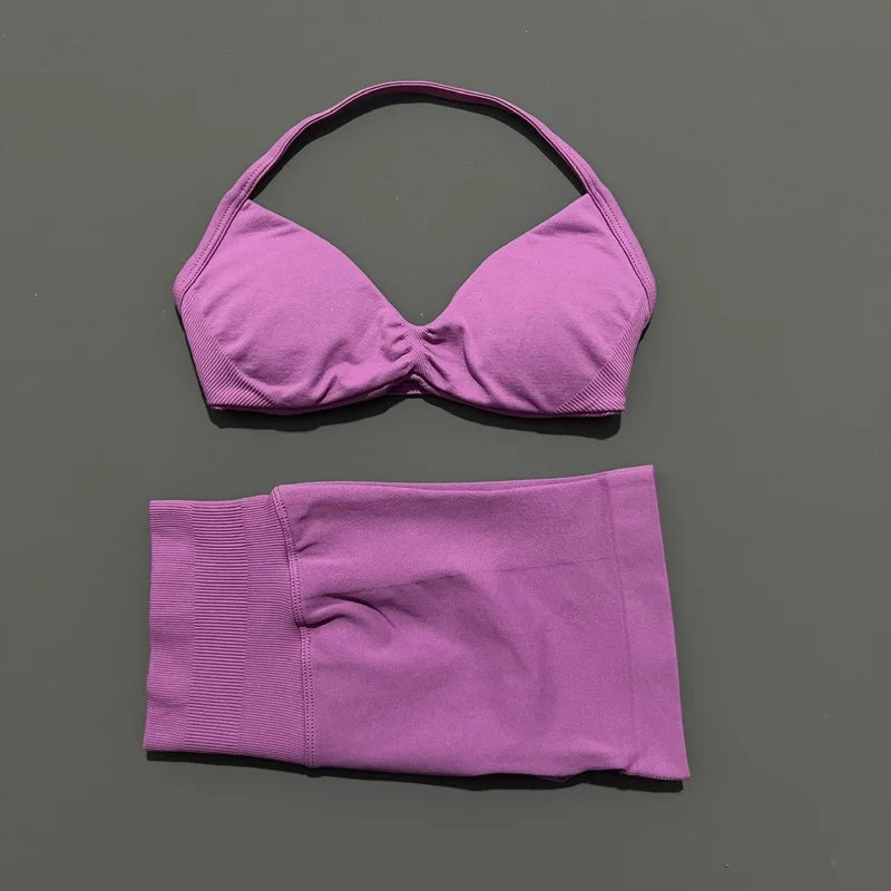 Women's 2-Piece Sports Bra and Shorts Activewear Set