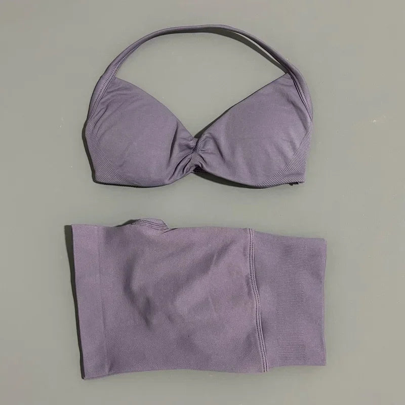 Women's 2-Piece Sports Bra and Shorts Activewear Set