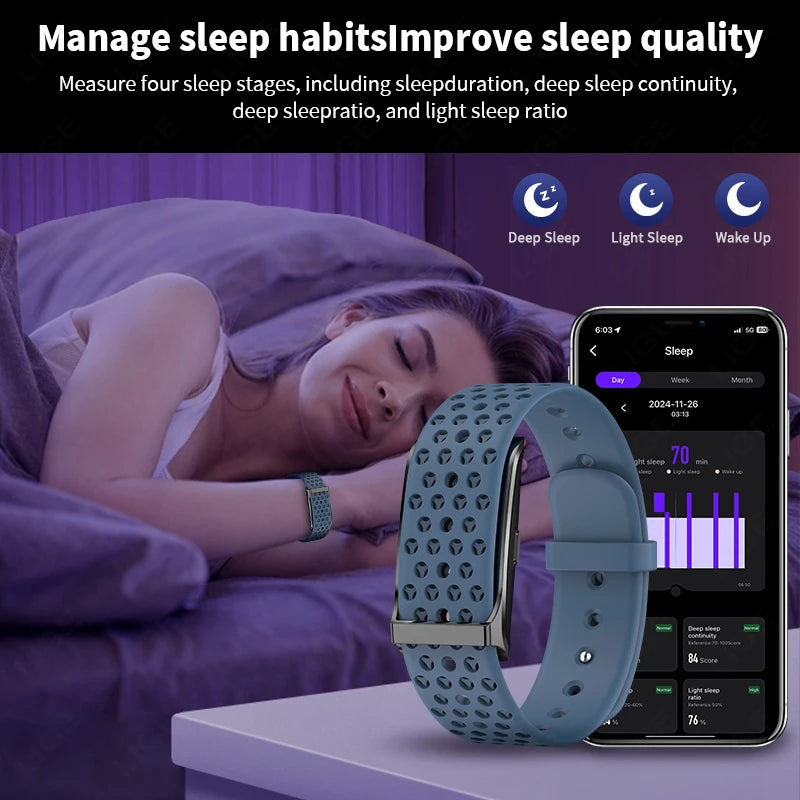 Screenless Smart Bracelet Heart Rate Fitness Activity Tracker Watch